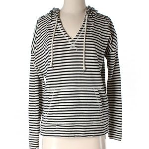 GAP Stripe Pull Over Hoodie with Front Pocket